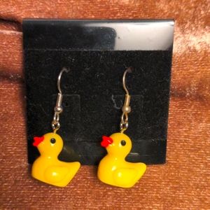 Rubber Ducky Earrings, New